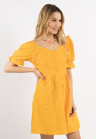 IZIA Dress in Orange: front