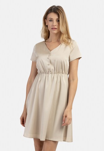 Robe usha BLACK LABEL en beige : devant