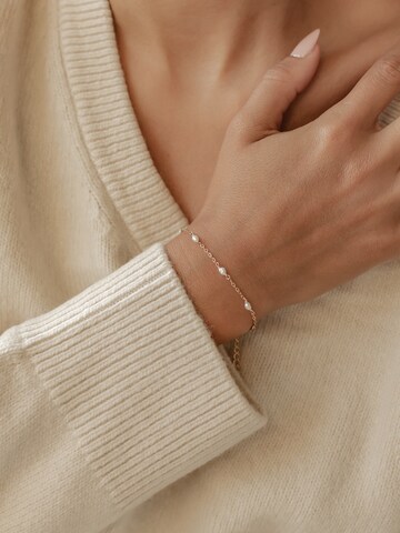 Braccialetto 'Pearl Line' di Hey Happiness in oro