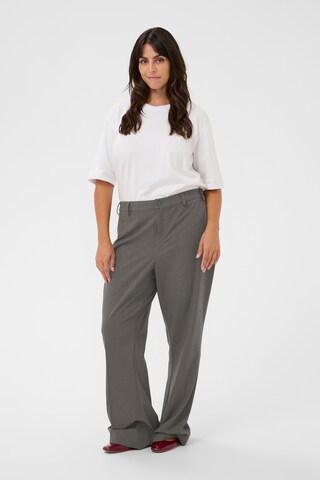 KAFFE CURVE Flared Broek in Grijs