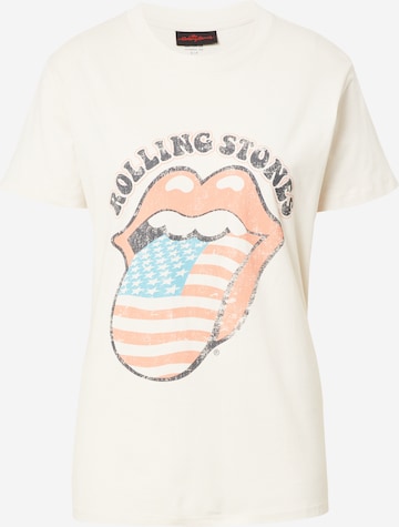 Cotton On Tričko 'Rolling Stones' - biela: predná strana