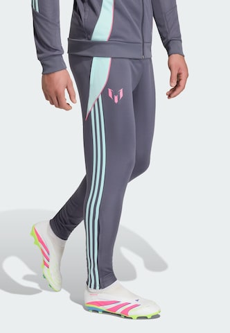 ADIDAS PERFORMANCE Slim fit Sports trousers 'Messi' in Grey: front