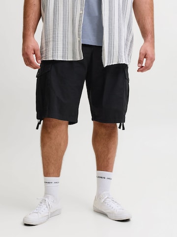 Jack & Jones Plus Baggy Cargobukser i sort: forside