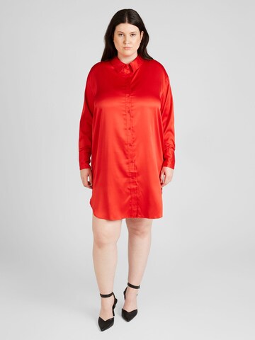 Abito camicia 'DARLENE LIFE' di ONLY Carmakoma in rosso: frontale