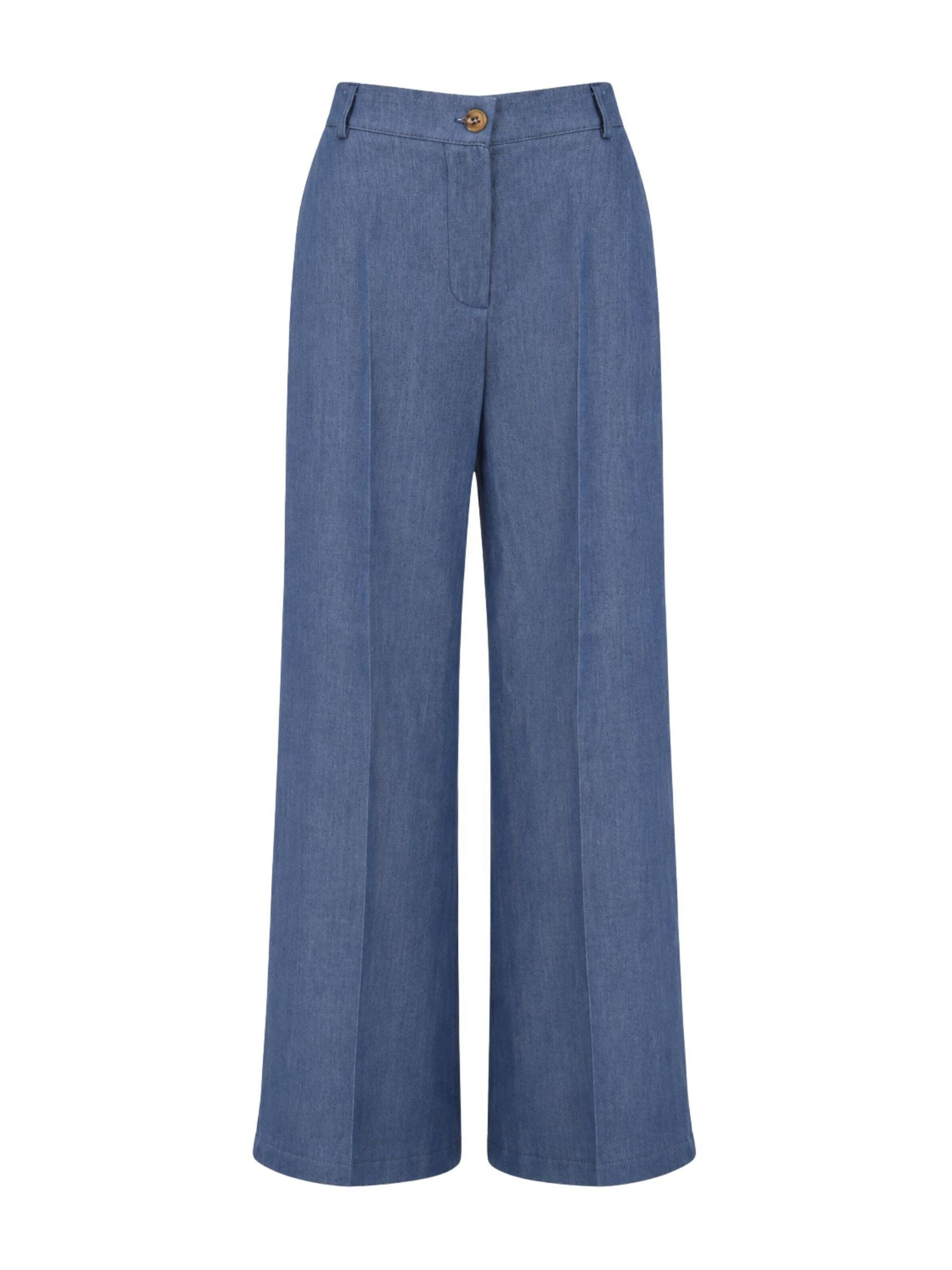 Millibar Wide Leg Hose‌‌‌‌‌‌‌ in Blau: Vorderseite