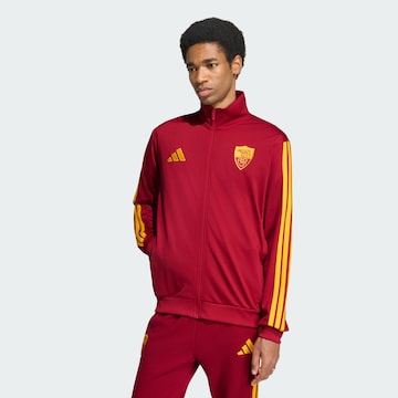 ADIDAS PERFORMANCE - Chaqueta de chándal 'AS Rom DNA' en rojo: frente