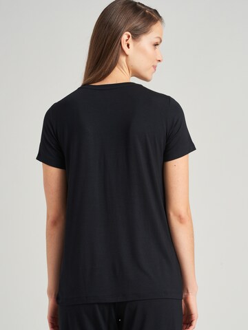 SCHIESSER Pajama Shirt 'Mix+Relax' in Black