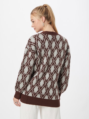 JDY Knit Cardigan 'BATE' in Brown