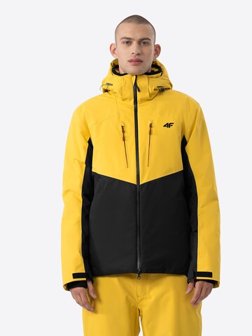 4F Športna jakna | rumena barva: sprednja stran