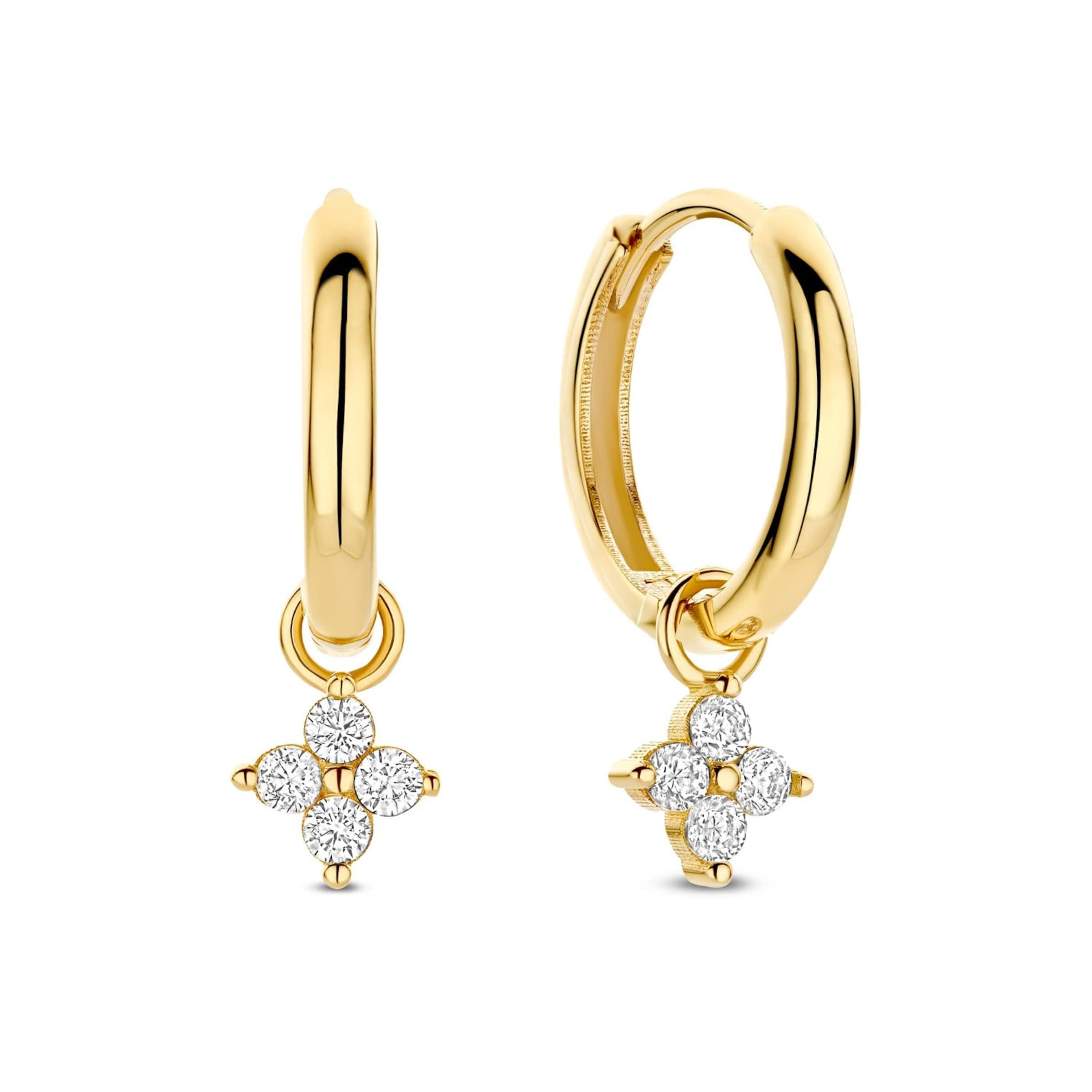 Boucles d'oreilles Isabel Bernard en or : devant