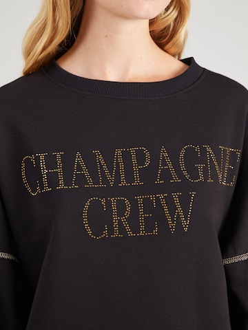 miss goodlife - Sudadera 'Champagne Crew' en negro