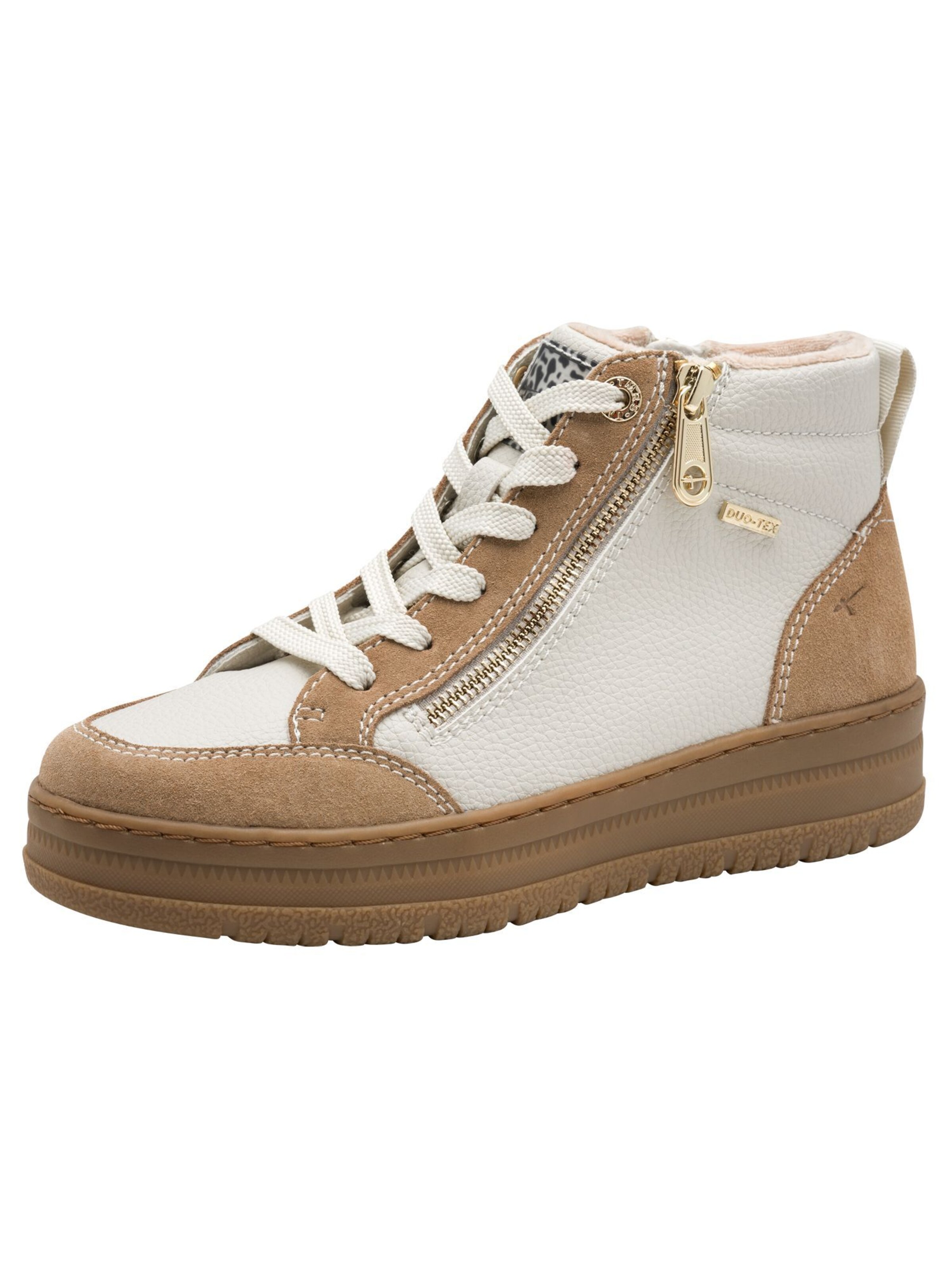 Tamaris Lace-up bootie in White: front