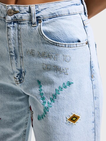 IT'S BASIC Regular Jeans 'STRAIGHT MID RISE JEANS (Lenght 30)' in Blue