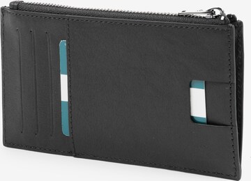 Piquadro Black Square Kreditkartenetui Leder 14,5 cm in Schwarz