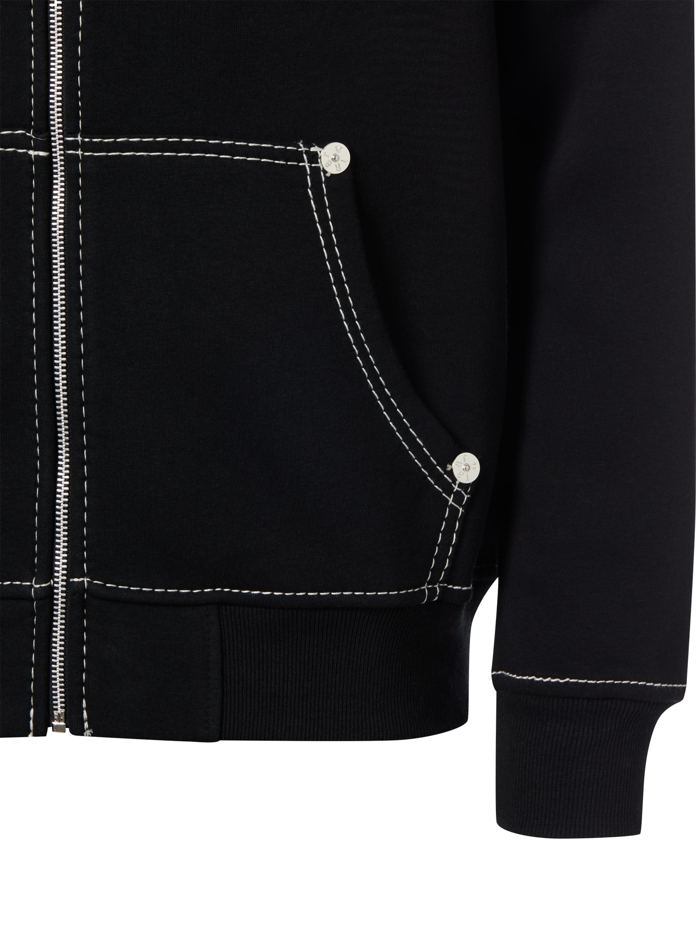True Religion Sweat jacket 'Big T' in Black