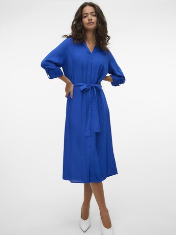 VERO MODA Shirt dress 'BUMPY' in Blue