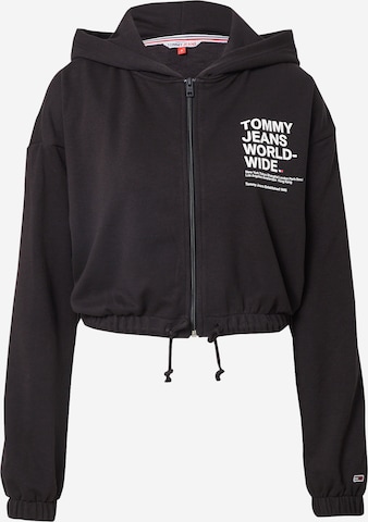 Giacca di felpa di Tommy Jeans in nero: frontale