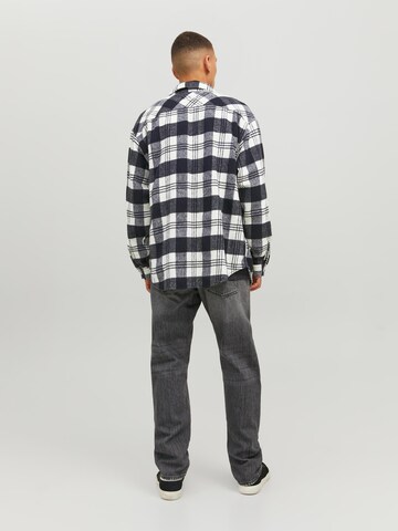 JACK & JONES Regular fit Button Up Shirt 'RICK' in Blue