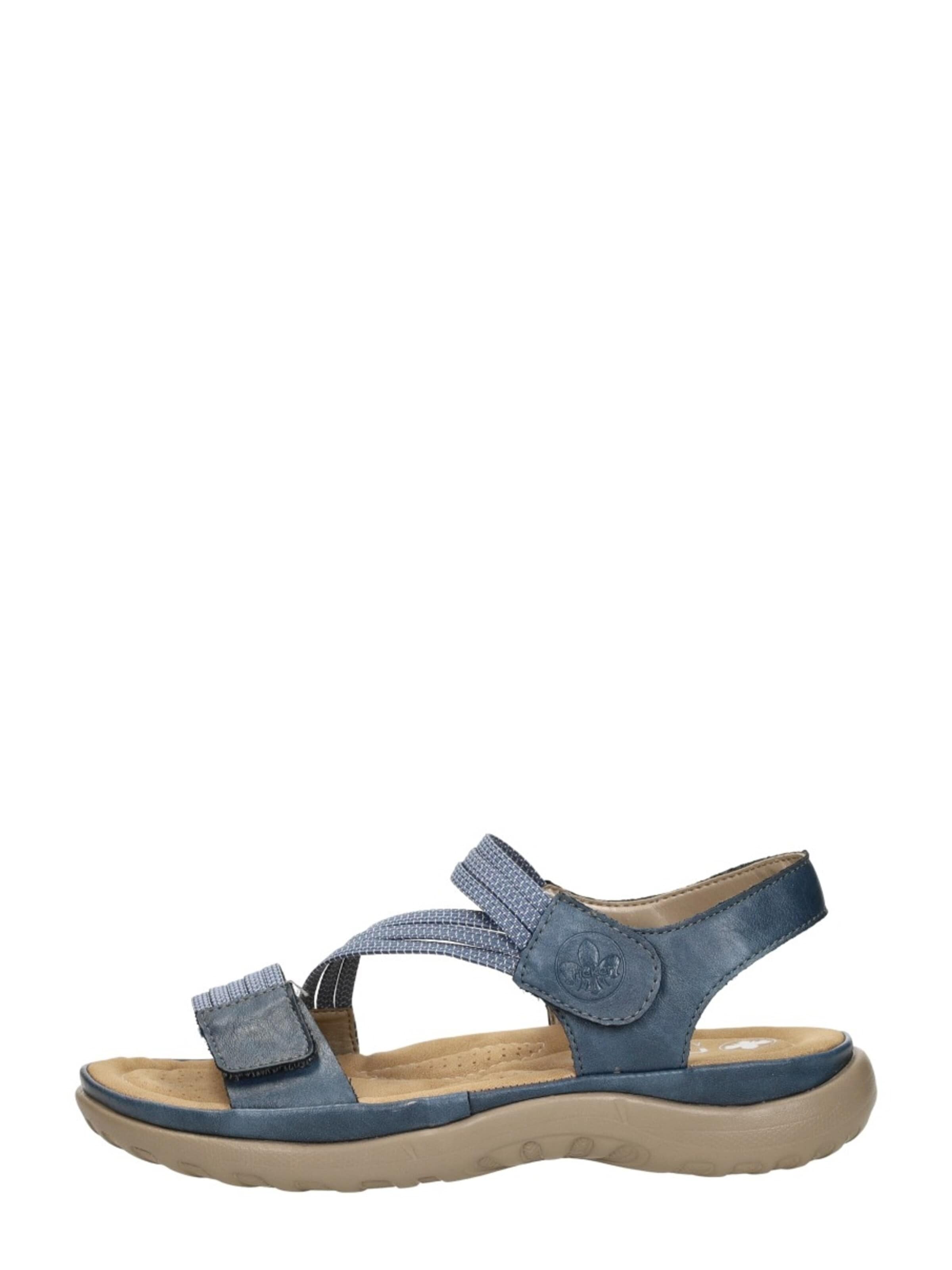 Sandales 'Sandalen Plat' Rieker en bleu : devant
