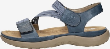 Sandales 'Sandalen Plat' Rieker en bleu : devant