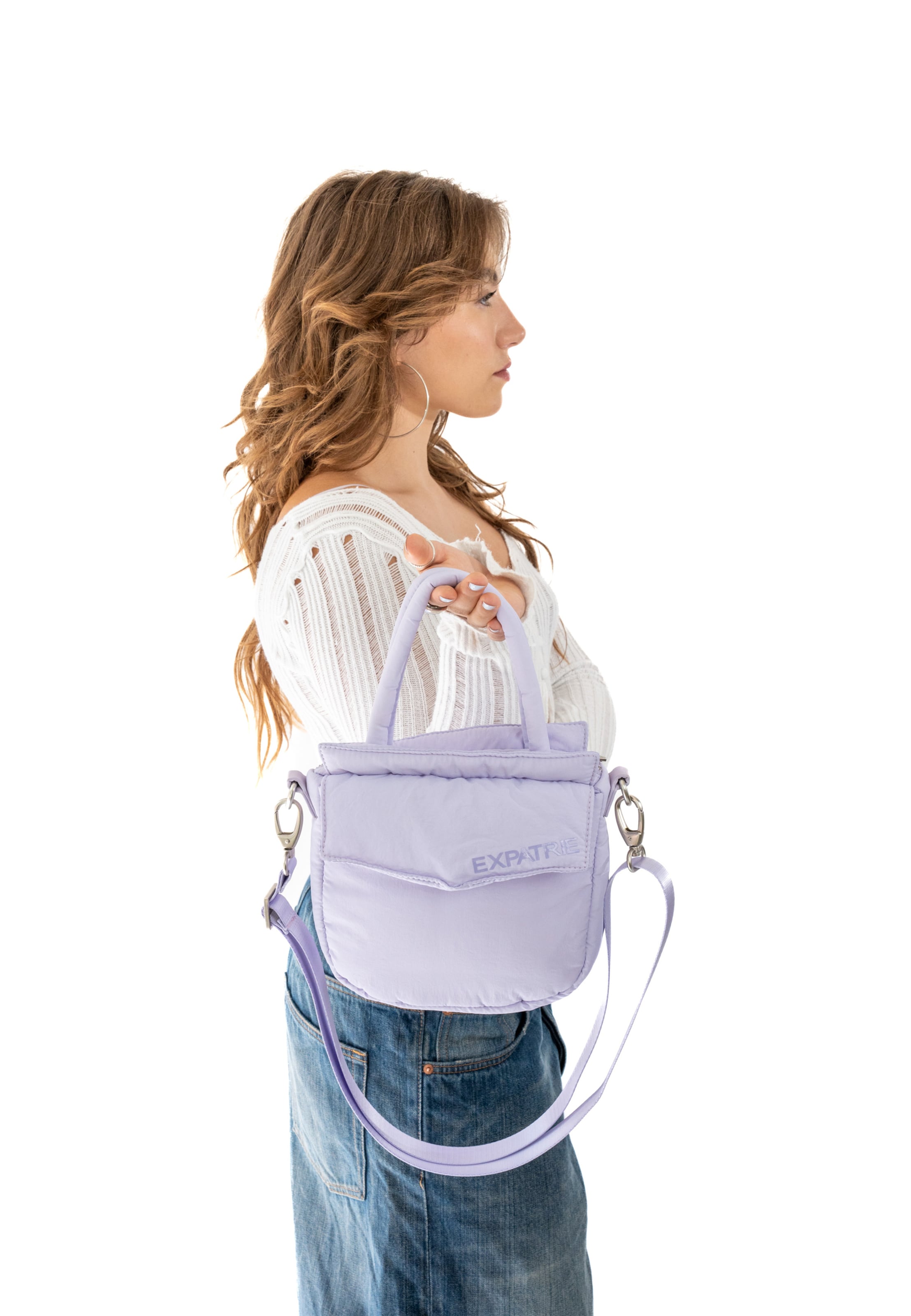 Expatrié Handbag 'Poppy Small' in Purple