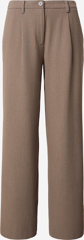 Pantalon à pince 'VIKARI' VILA en marron : devant