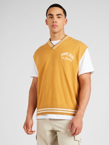 Tommy Jeans Slipover 'VARSITY' in Brown: front