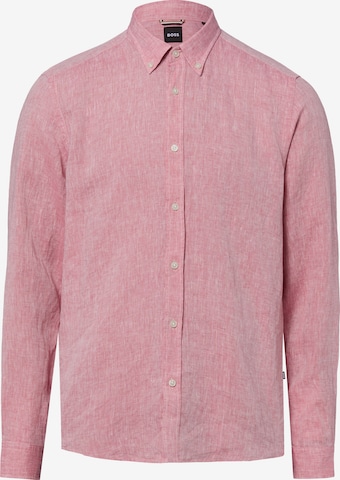 Coupe regular Chemise BOSS en rose : devant