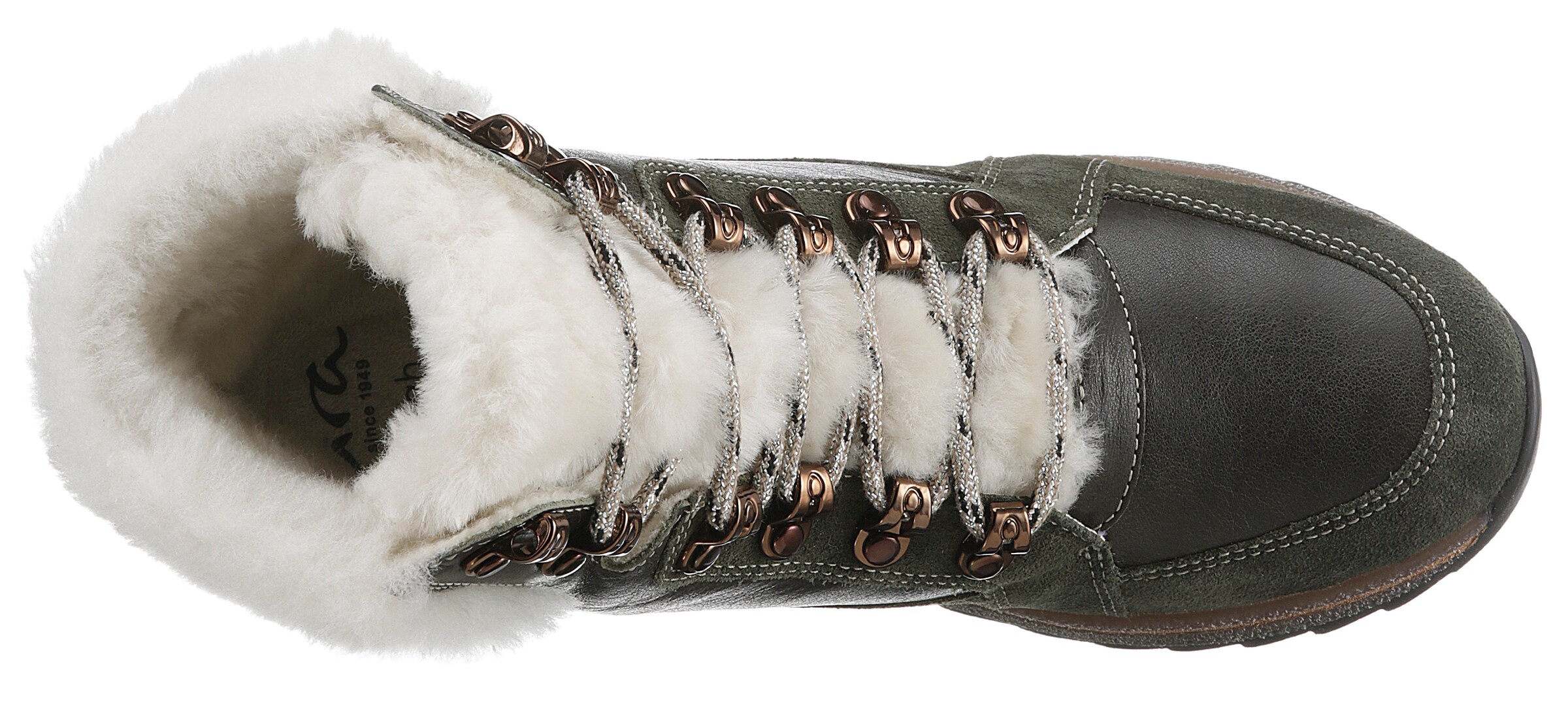 Stivaletto stringato di ARA in verde