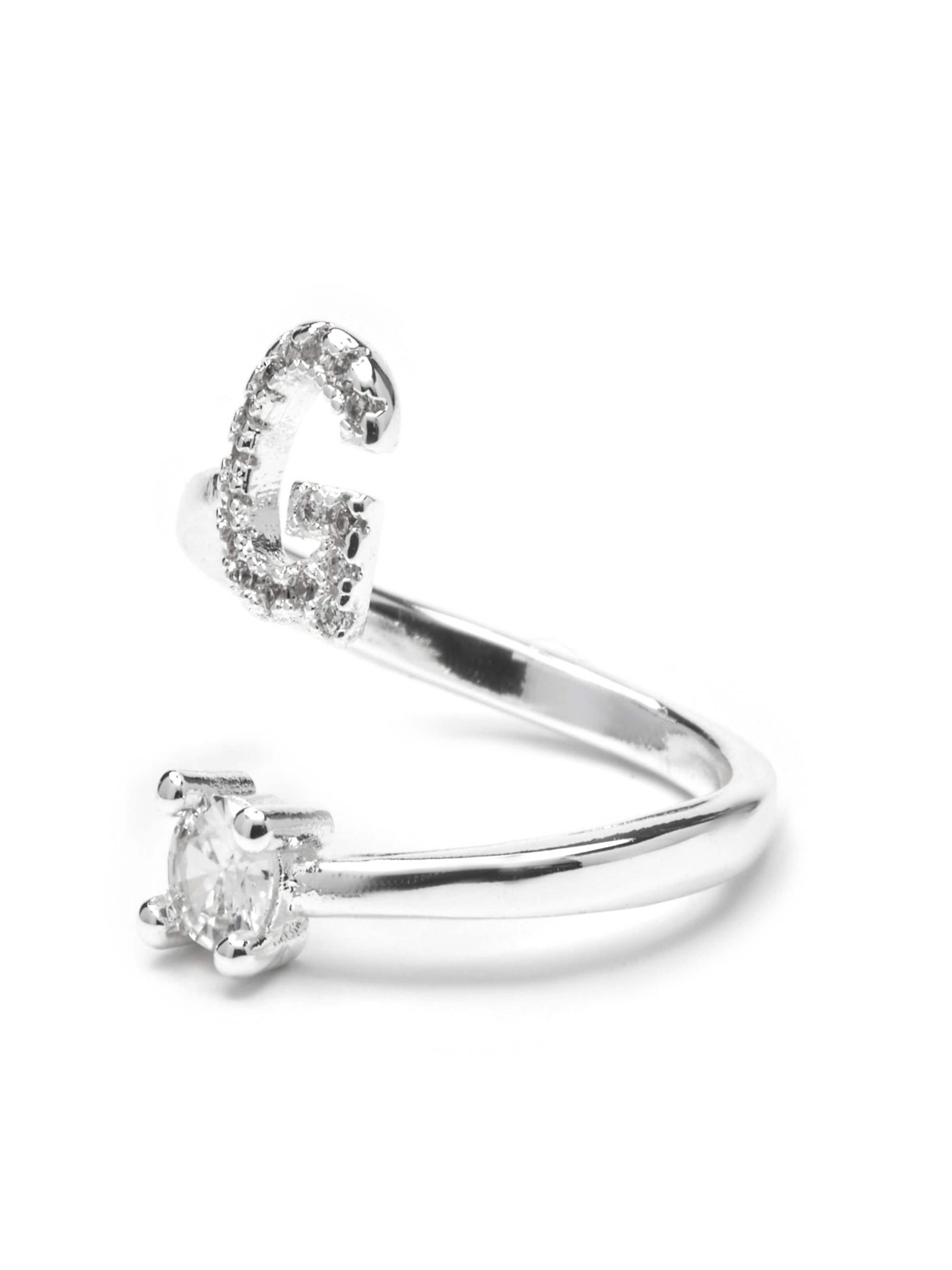 Luxenter Ring 'Alphabet G' in Zilver