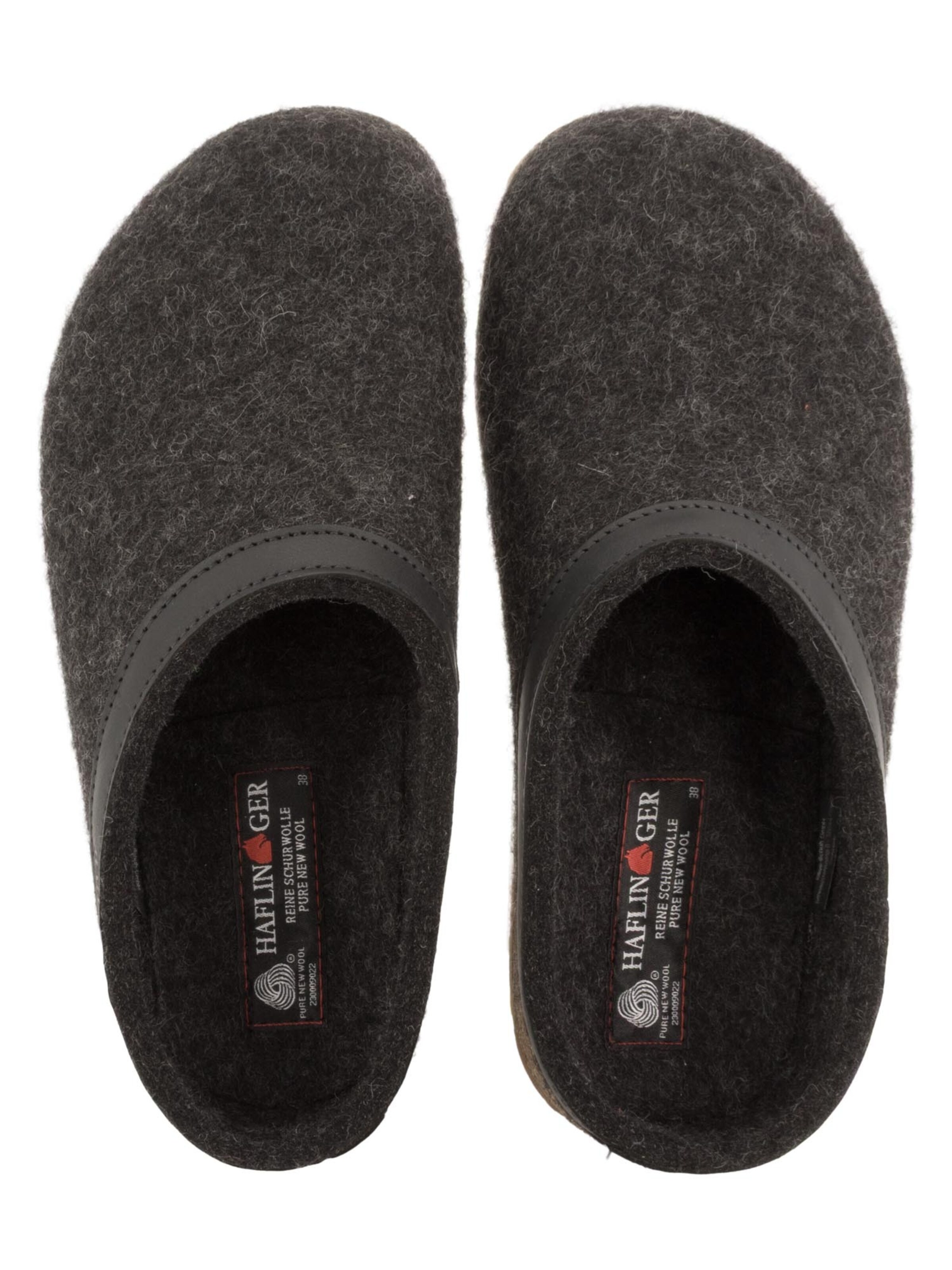 HAFLINGER Clogs 'Torben Grizzly' in Black