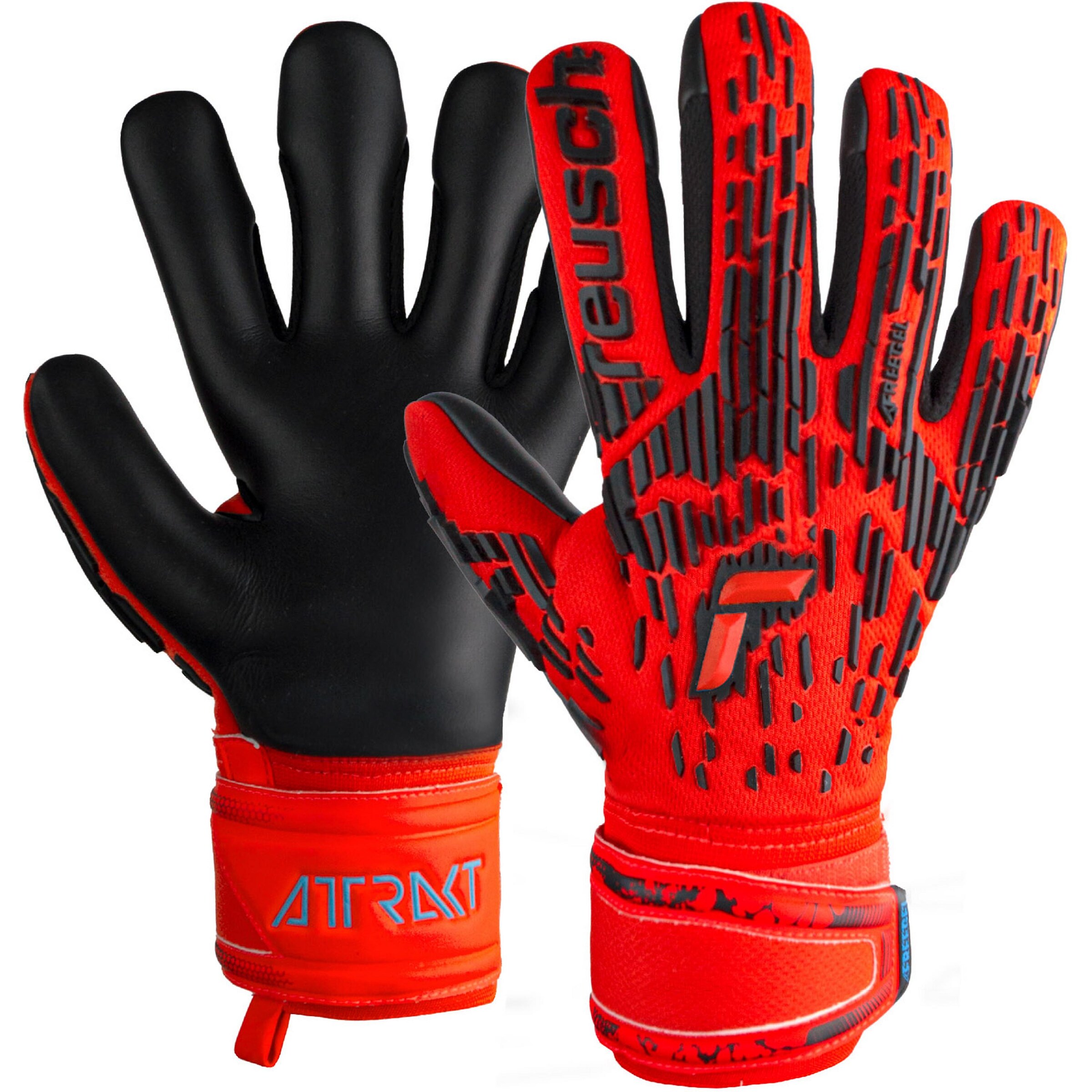 REUSCH Sports gloves 'Attrakt Freegel Silver' in Red: front
