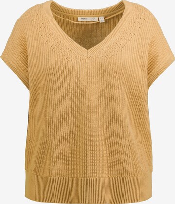 Pull-over Ulla Popken en beige : devant