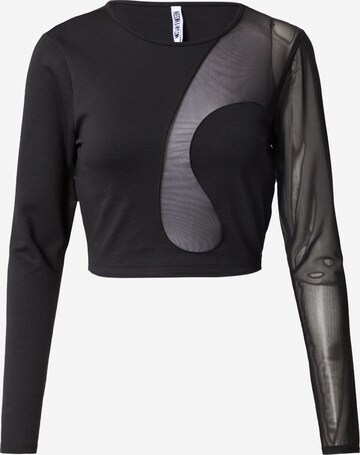 NEON & NYLON Shirt 'ESME' in Schwarz: predná strana