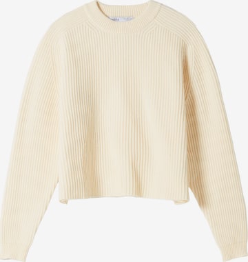 Pull-over Bershka en beige : devant