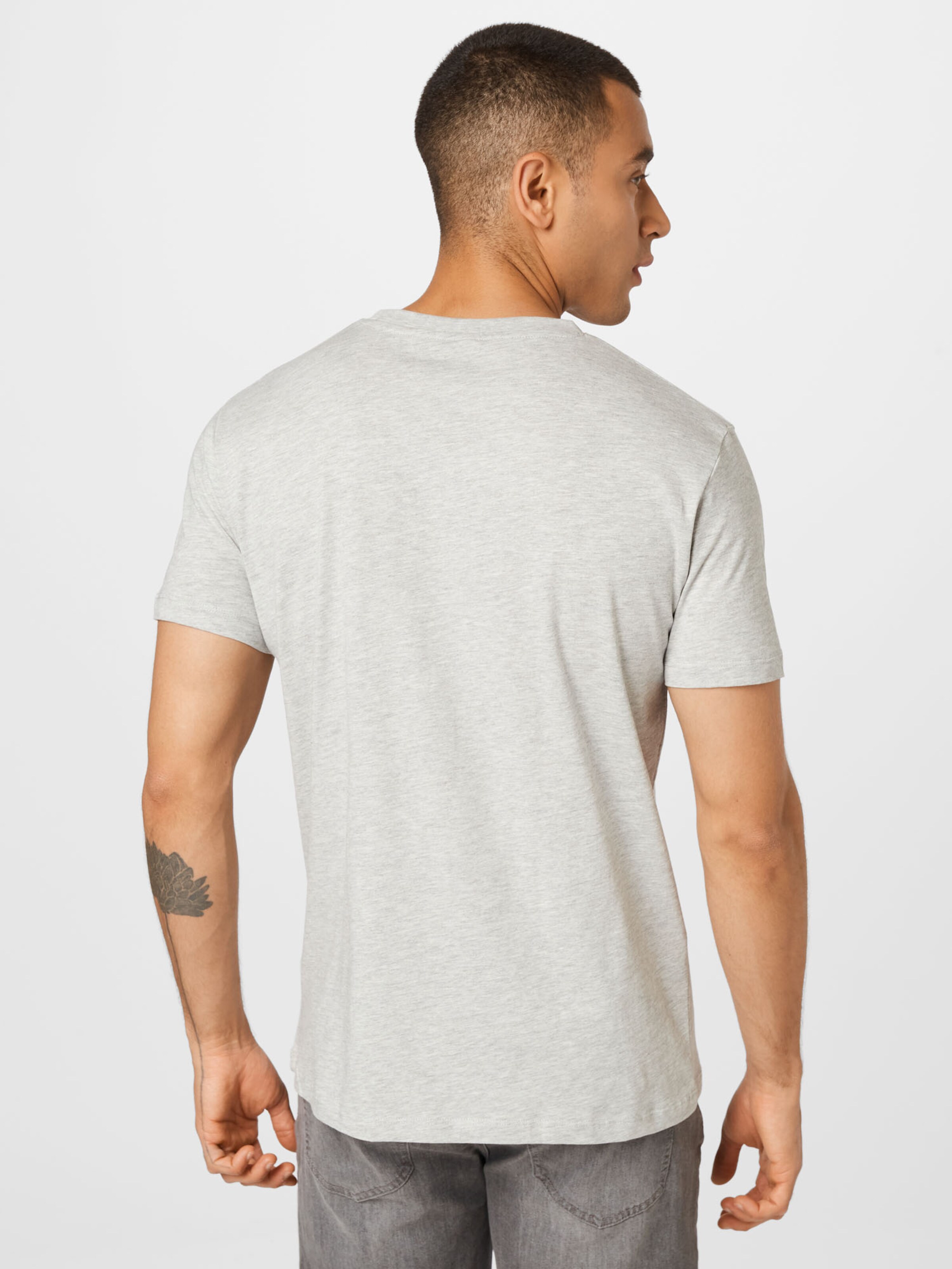 Männer Shirts EDC BY ESPRIT T-Shirt in Hellgrau - LE65454