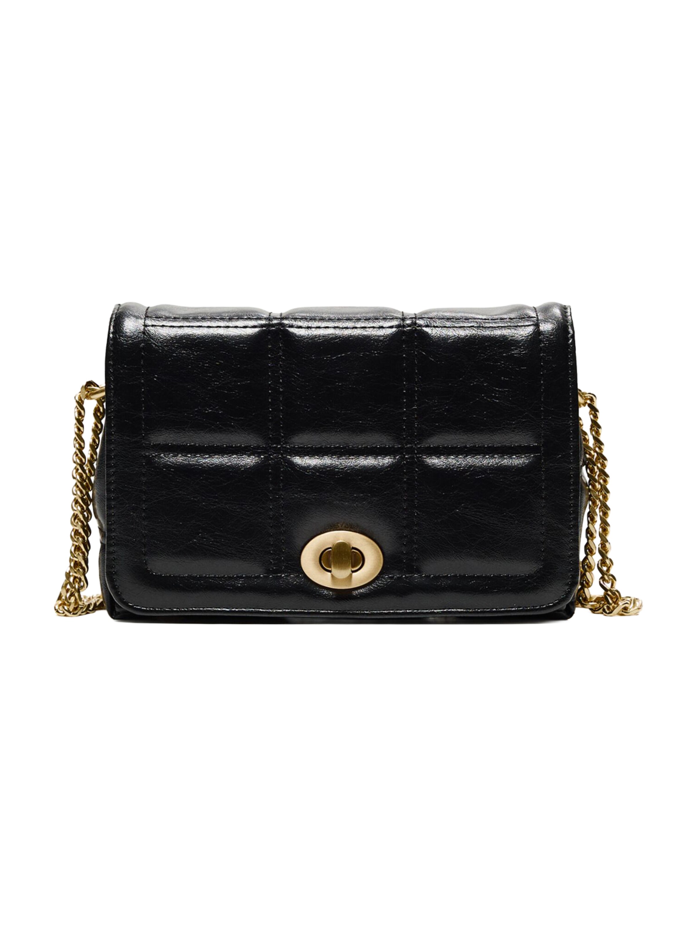 Bershka Taška cez rameno 'BLO' - Čierna: predná strana