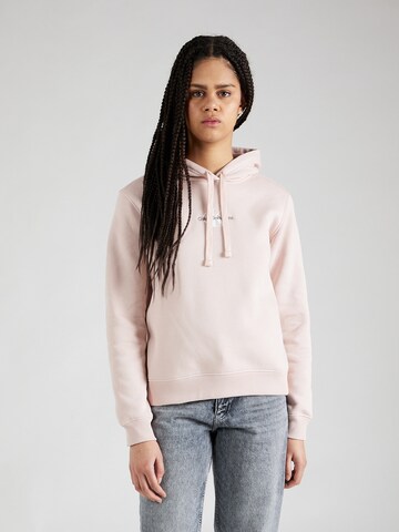 Regular Sweat-shirt Calvin Klein Jeans en rose : devant