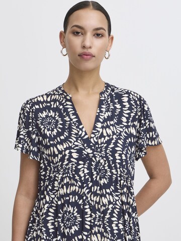 ICHI Jurk 'Aya' in Blauw