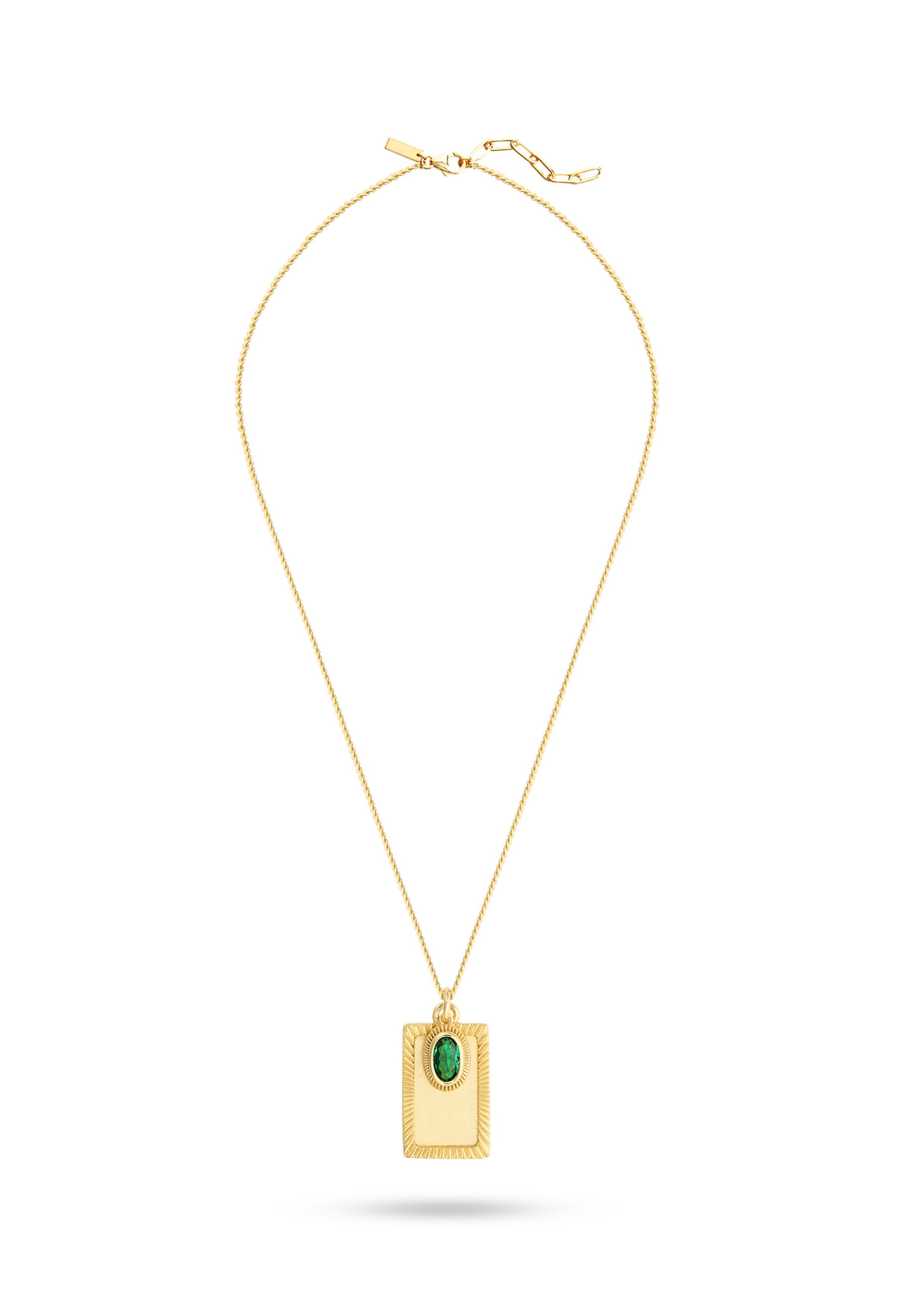 Commen Lines Necklace in Gold: front