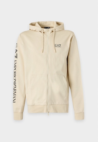 EA7 Emporio Armani Кофта на молнии в Бежевый: спереди