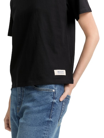 TOM TAILOR DENIM Shirt in Schwarz