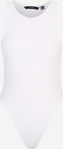 Vero Moda PetiteBodi majica 'MILLION' - bijela boja: prednji dio