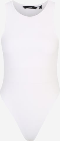 Vero Moda Petite Блуза боди 'MILLION' в бяло: отпред