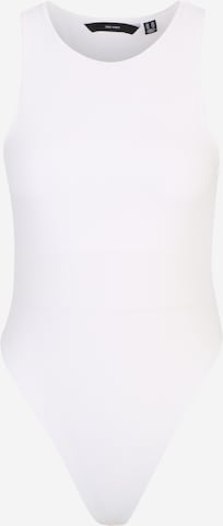 Vero Moda Petite Shirt Bodysuit 'MILLION' in White: front