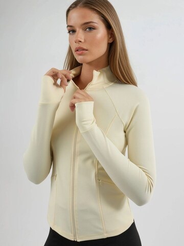 Hiccup Sweatvest in Geel: voorkant