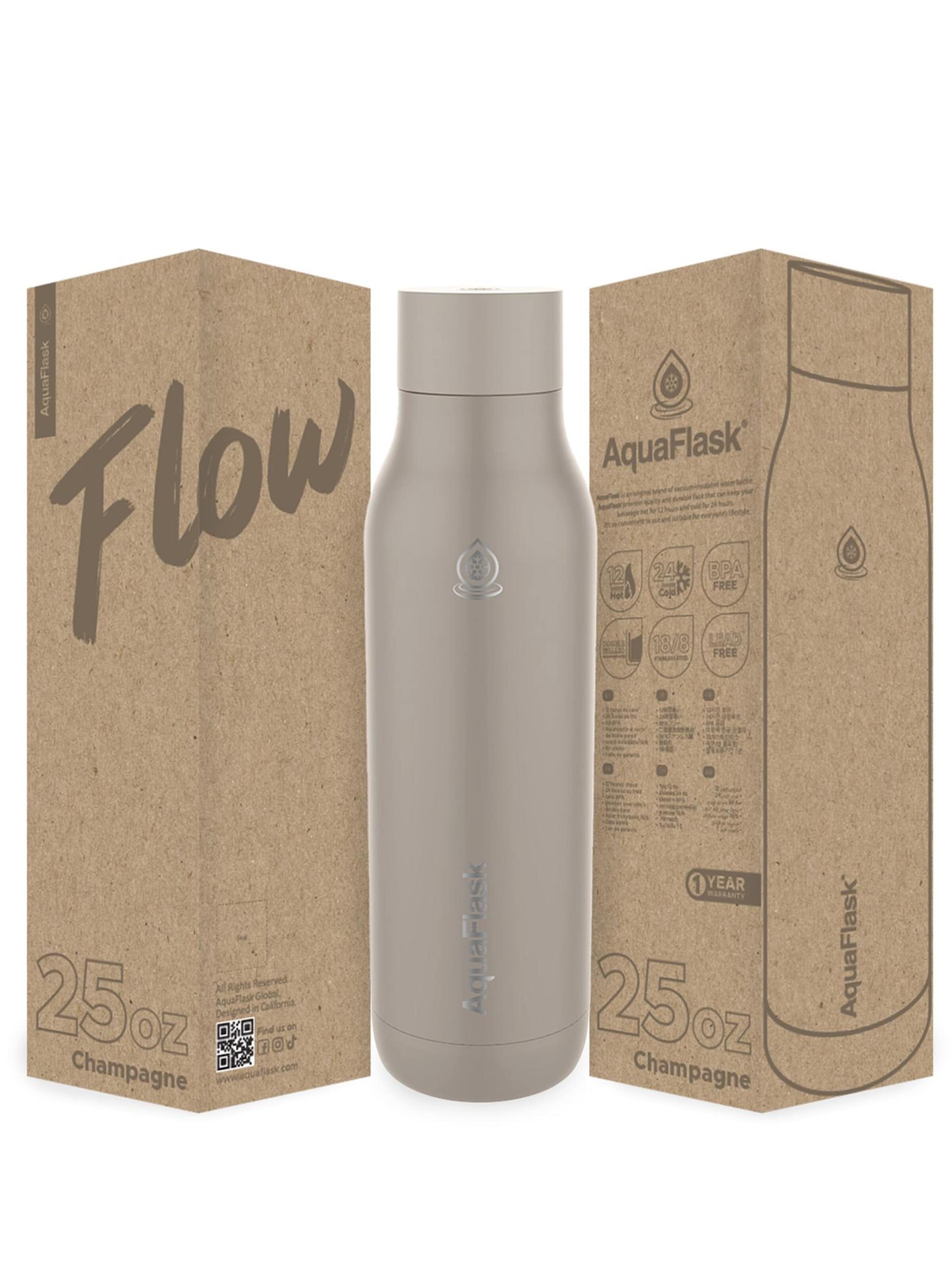 AquaFlask Láhev na vodu 'AquaFlask Termoláhev FLOW 739 ml' – béžová