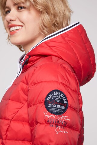 Soccx Between-Season Jacket in Red