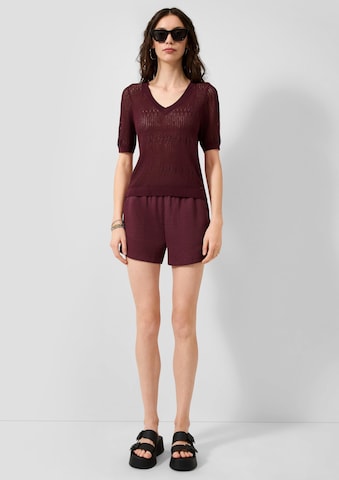 QS Loosefit Broek in Rood