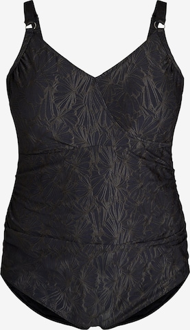 juoda Swim by Zizzi Maudymosi kostiumėlis 'Smikka': priekis